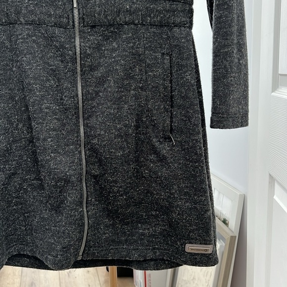 MERRELL PERFORMIX Gray WOOL BLEND Full Zip Collared Jacket Coat Zip Front S - Picture 7 of 8